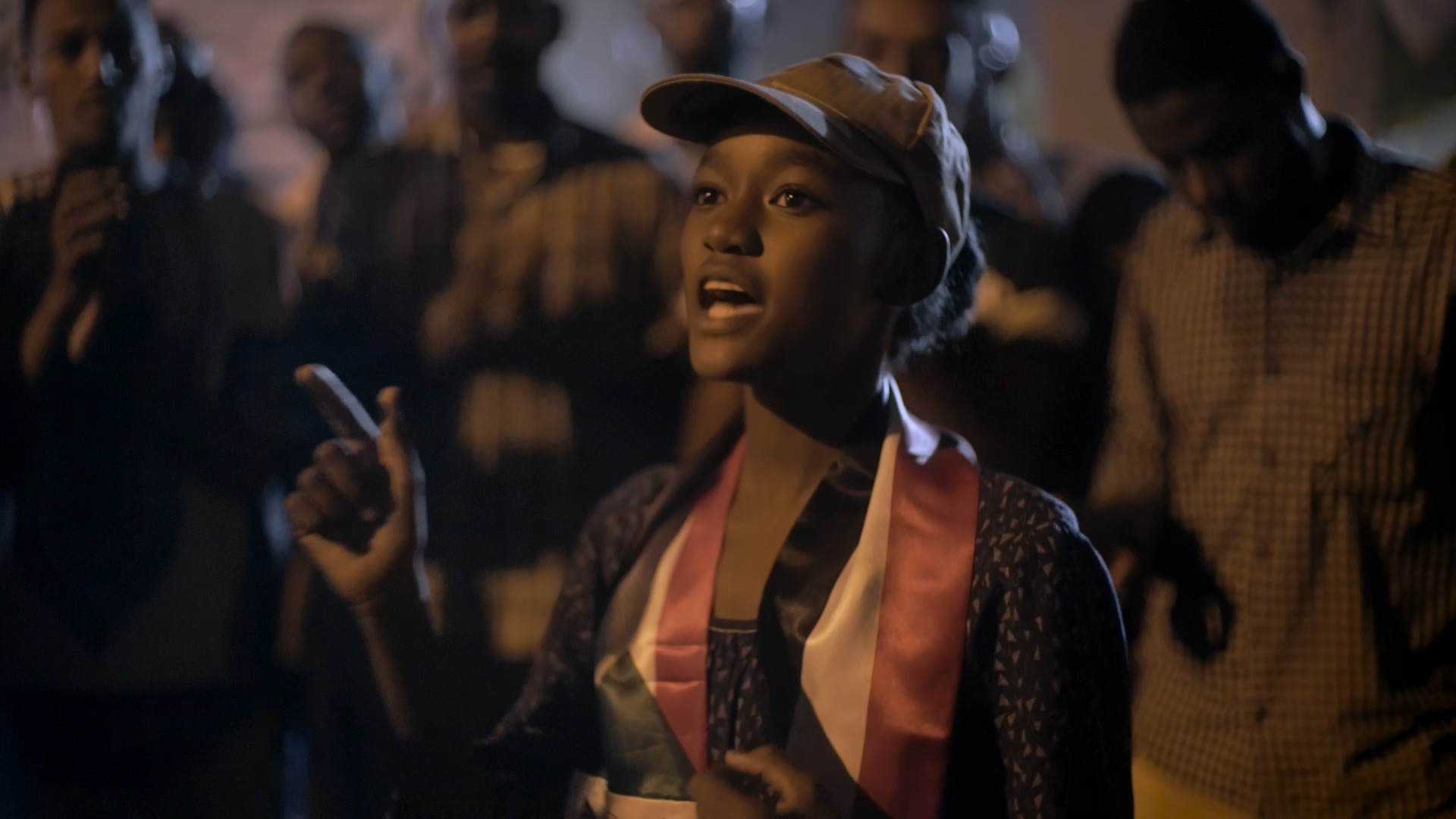 young woman doing poetry